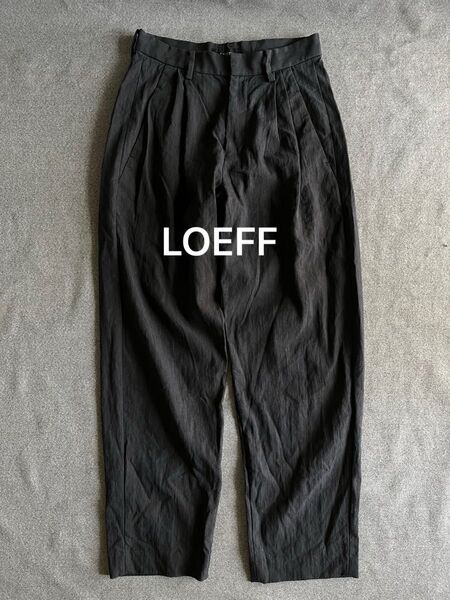 <LOEFF(ロエフ)> キャンバス タックパンツリネン混