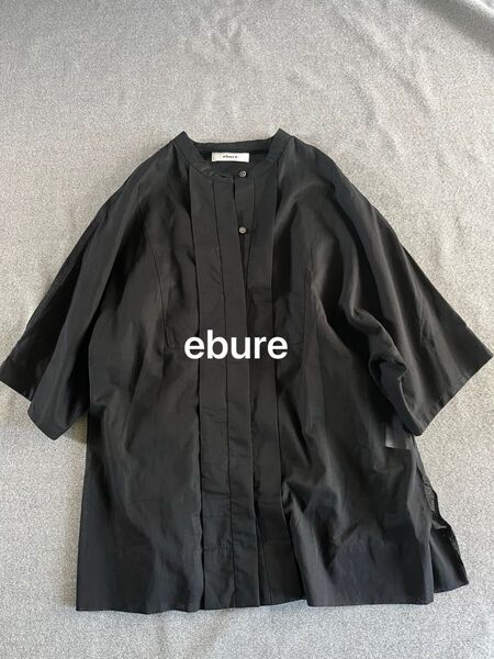 ebure エブール コットン シアー ブラウス 比翼シャツ