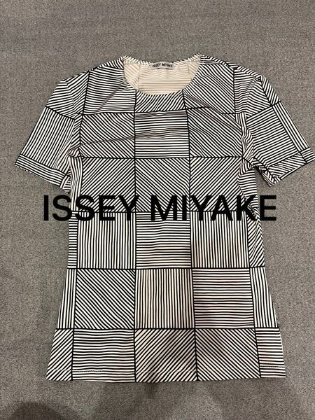 イッセイミヤケISSEY MIYAKE カットソーTシャツ柄 半袖