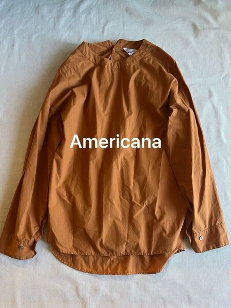 Americanaプルオーバーシャツブラウスクルーネック