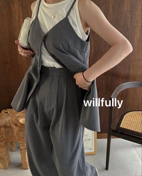 willfully ペプラムキャミベスト ビスチェ