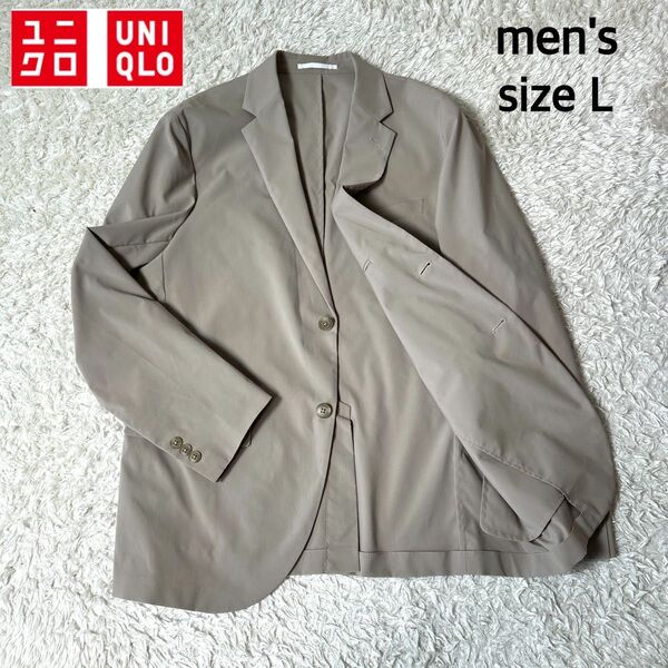 【極美品】UNIQLO 感動ジャケット ベージュ メンズ Lサイズ 2B