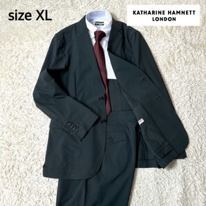 【未使用品】KATHARINE HAMNET ストレッチセットアップスーツ ダークグレー XLサイズ