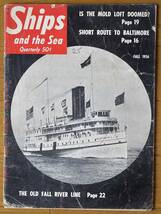 稀少！Ships & the Sea誌/August 15,1956/USA/船の雑誌/客船/船旅/_画像1