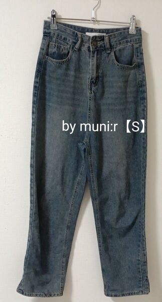 by muni:r サイドフリンジデニムパンツ S