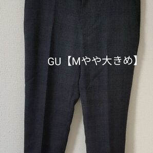 GU チェック テーパードパンツ М(やや大きめ)春夏向け