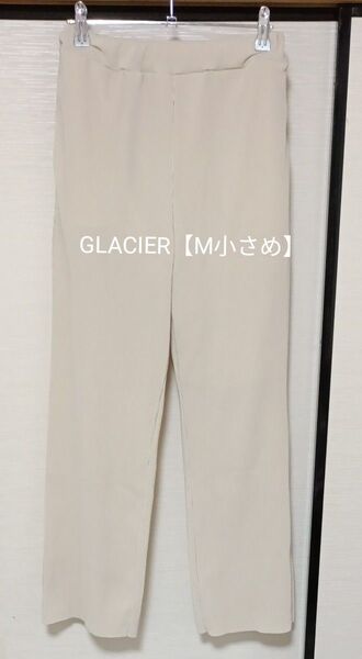 GLACIER リブパンツ ストレート ウエストゴム M(小さめ)
