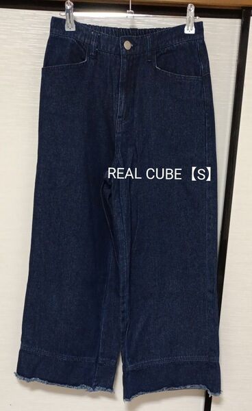 REALCUBE デニムガウチョパンツ デニムワイドパンツ S