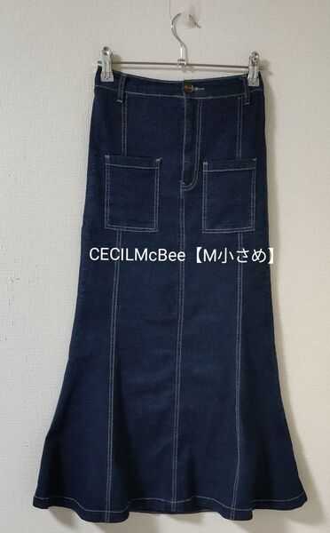 CECIL McBee マーメイド デニム風ロングスカート М(小さめ)