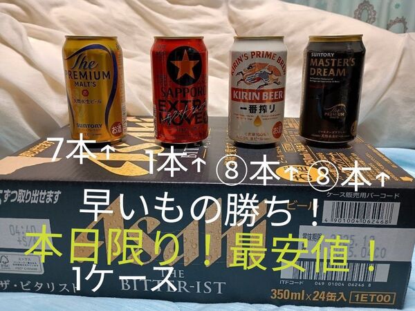 生ビール2ケース 48本 アソート各種 プレモル 一番搾り マスターズドリーム ビタリスト エキストラムーブ