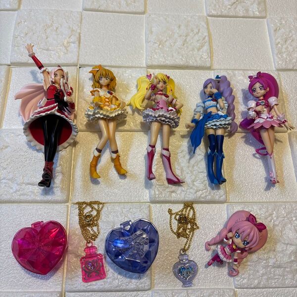 プリキュア フィギュア まとめ売り フレッシュプリキュア ハートキャッチプリキュア スイートプリキュア 台座なし ネックレス