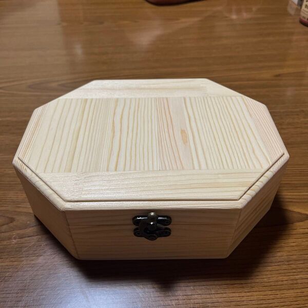 (新作)木製 小物入れ 八角形 収納ボックス