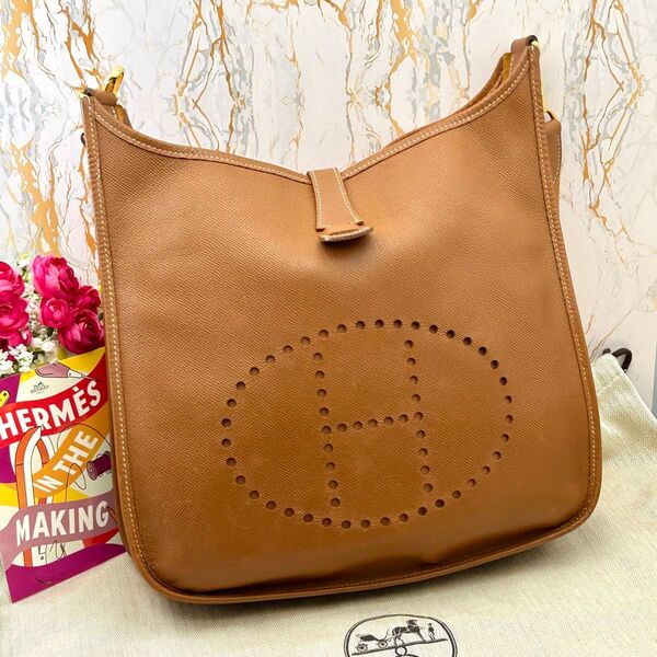 ★美品★ HERMES エルメス エブリン GM ブラウン ショルダーバッグ
