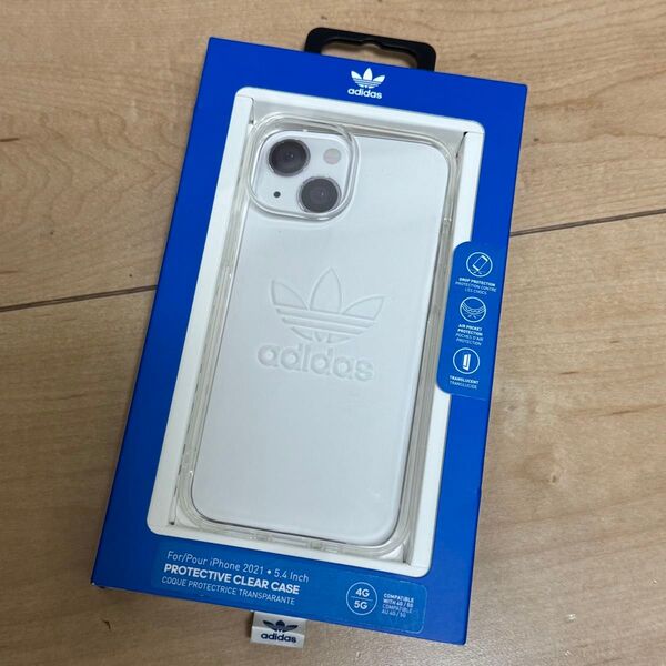 新品■adidas■iPhone 13 mini■ケース■クリア