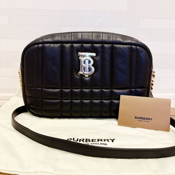 早い者勝ち【極美品】Burberry バーバリー ローラ カメラバッグ ショルダーバッグ 黒 TB ロゴ 保存袋