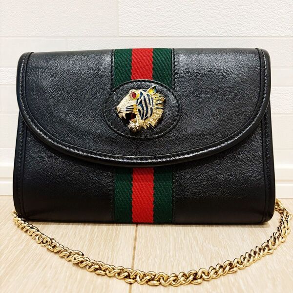 早い者勝【極美品】GUCCI グッチ ラジャ タイガー ショルダーバッグ シェリー チェーン
