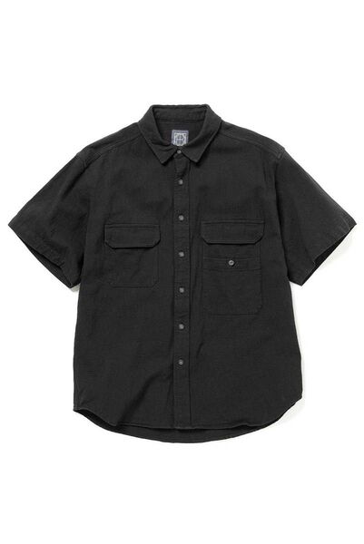 hobo ARTISAN S/S SHIRT LINEN COTTON TWILL HAND DYED