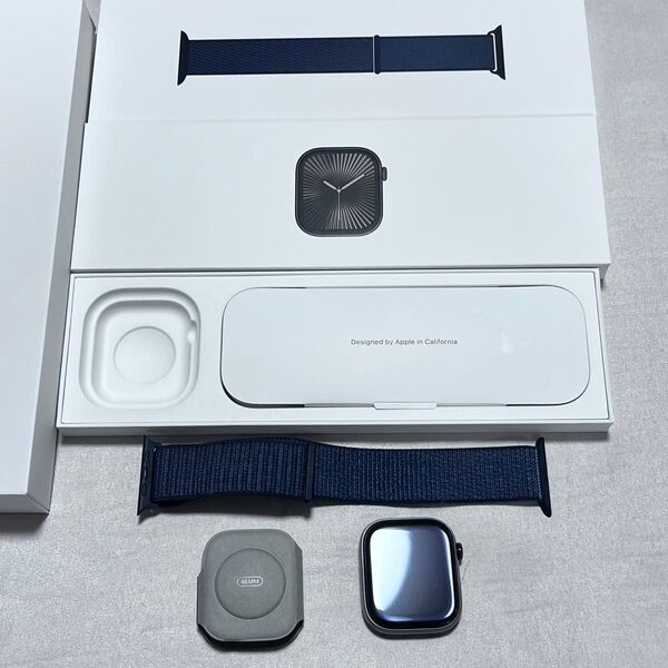 極美品 Applewatch10 46mm チタニウム slate titan セルラー 残債無 MX173J/A スポーツループ