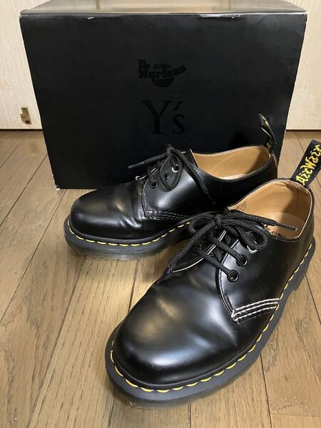 美品 Y's × Dr.Martens 3-EYE SHOEワイズ ドクターマーチン 1461 Siip Y's 3ホールシューズ