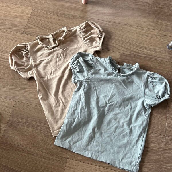 Tシャツ キッズ 子供服 夏物 カットソー 女の子 半袖 2点セット 120
