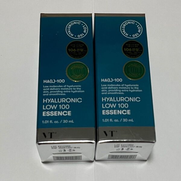 【新品】VT ヒアルロニック100エッセンス 30ml(美容液/水分補給/保湿/ヒアルロン酸) ロー×2