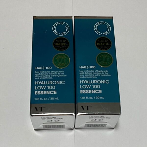 【新品】VT ヒアルロニック100エッセンス 30ml(美容液/水分補給/保湿/ヒアルロン酸) ロー×2