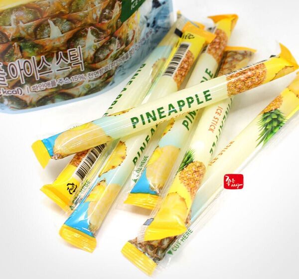 【日本未発売】送料無料 即日発送 未開封のまま発送 韓国 凍らせて食べる!パイナップルシャーベット 1袋20本 アイスシャーベット