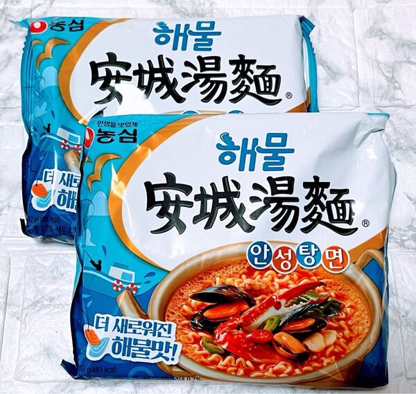 【在庫残りわずか】送料無料 即日発送 日本未発売 日本未入荷 韓国 大人気 安城湯麺 海鮮 乾麺 インスタントラーメン 2袋 袋麺