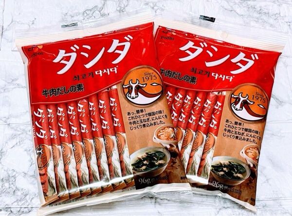 【数量限定】送料無料 即日発送 コストコ 韓国料理 定番のダシ ダシダ 牛肉だしの素 ステック 個包装 粉末調味料 2袋 24本