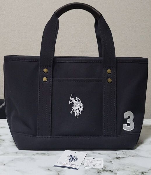 U S POLO トートバッグ キャンバス ブラック 美品 即日発送