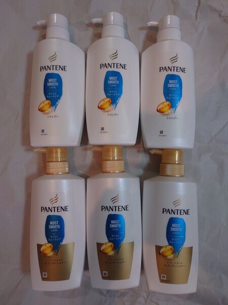 P&G パンテーン モイストスムースケア シャンプー400ml3本+トリートメントinコンディショナー400g3本セット