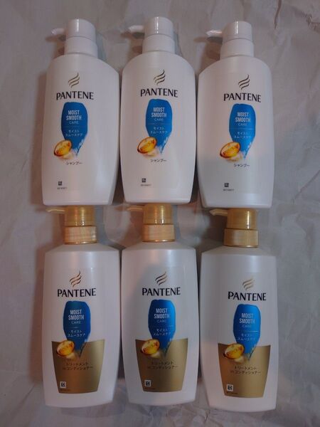 P&G パンテーン モイストスムースケア シャンプー400g×3+トリートメントinコンディショナー400g×3 新品未開封品