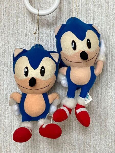 ソニック☆ぬいぐるみ2個セット☆ 90s セガUFOキャッチャー SEGA 非売品 平成レトロ
