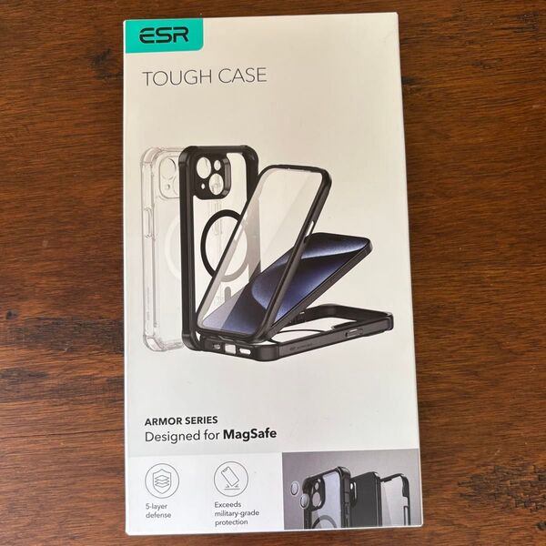 新品未開封 ESR iPhone 15 360度 全面保護 ケース クリア Armor Tough Case HaloLock