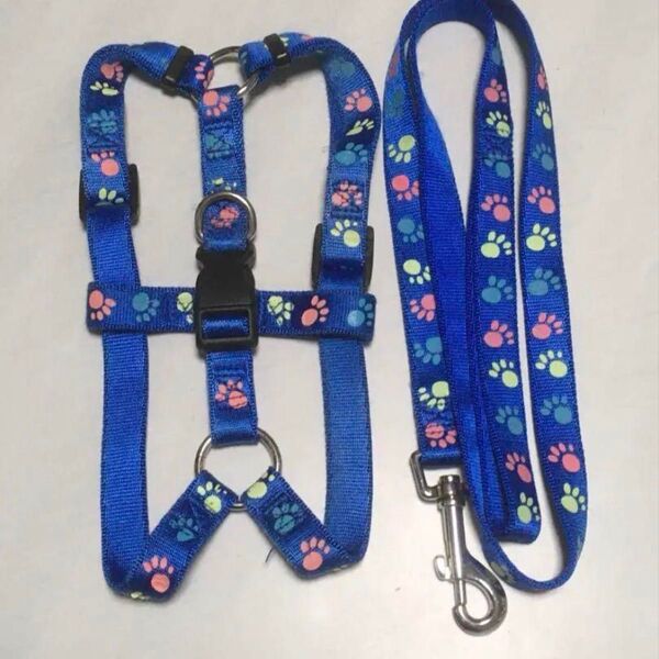 小型犬用 ハーネス リード セット ブルー Mサイズ