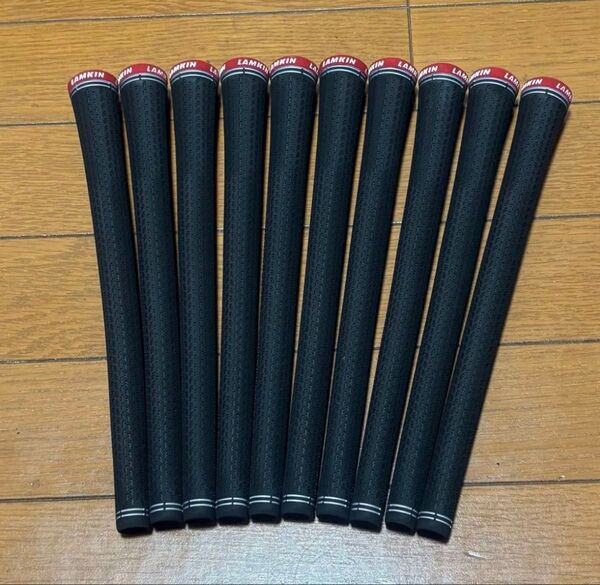 ラムキン グリップ LAMKIN Grip クロスライン CROSSLINE 360 黒/赤 60R スタンダード 10本セット