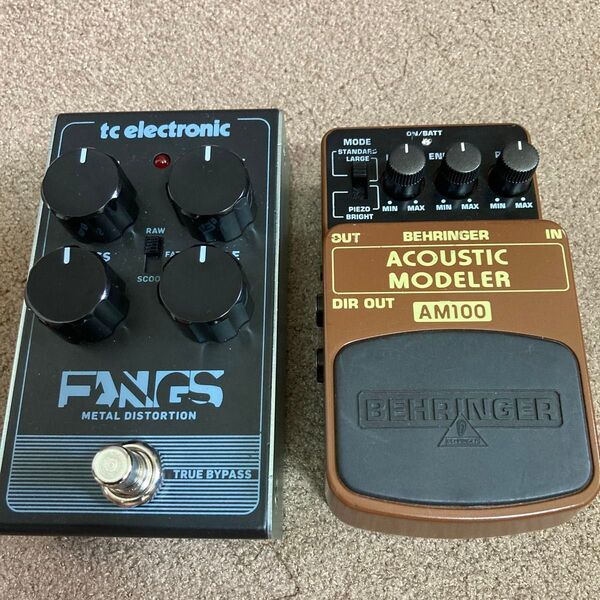 最終お値下げ!美品!FANGSとBEHRINGER (metal系 distortionとacousticの2個セット)