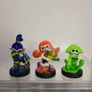 amiibo アミーボ ガールオレンジ ボーイブルー イカグリーン スプラトゥーンシリーズ
