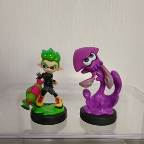 amiibo アミーボ ボーイネオングリーン イカネオンパープル スプラトゥーンシリーズ