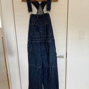 フリーホイーラーズ デニムオーバーオール 32×34 裾上げはしていません。