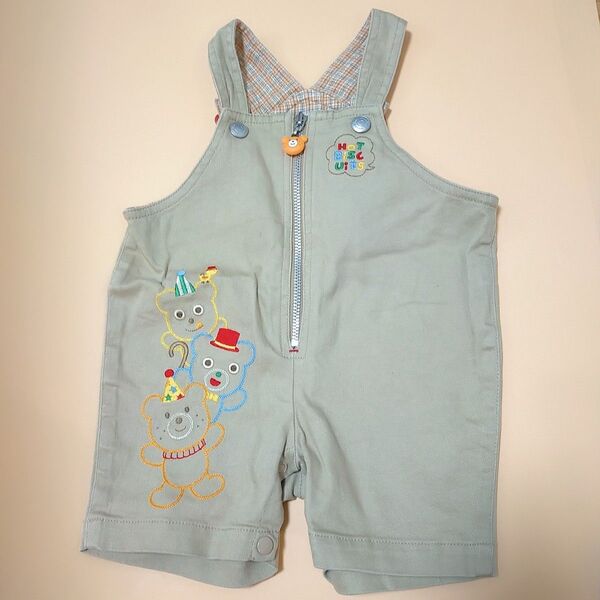 ミキハウス キッズ オーバーオール 子供服 サロペット ベビー服 MIKIHOUSE 70cm ベージュ