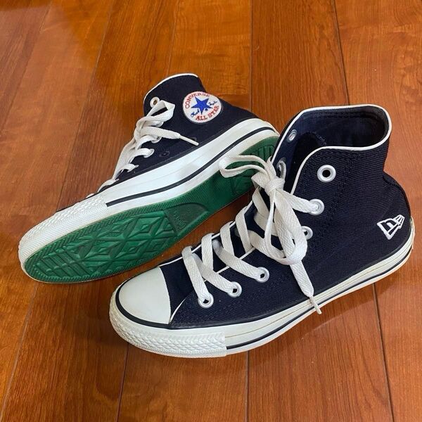 コンバース オールスター ニューエラ ハイ ネイビー 22.5cm CONVERS ALL STAR NEW ERA コラボ