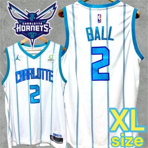 激レア 新品 未使用品 NBA Jordan ジョーダン ラメロボール No.2 シャーロットホーネッツ 52 XL ユニフォーム
