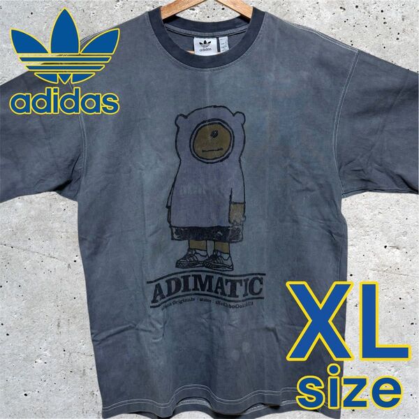 限定品 コラボ品 adidas atmos アディダス アトモス Tシャツ 半袖 ADIMATIC デカロゴ プリントT XL