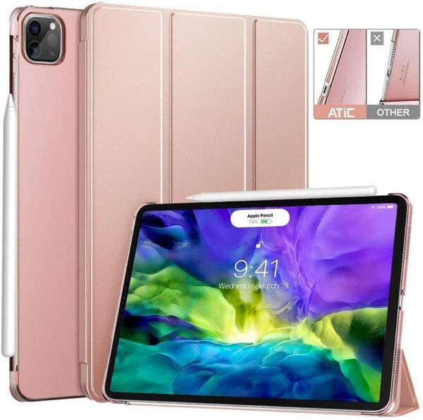 iPadPro11inch ペン収納 ワイヤレス充電 三つ折り オートスリープ タブレットケース 全面保護 iPad Proケース