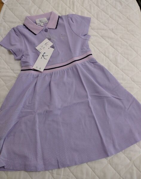 【新品】組曲 ラベンダー 襟付きワンピース オンワード ポロ キッズ 女の子 半袖 子供服