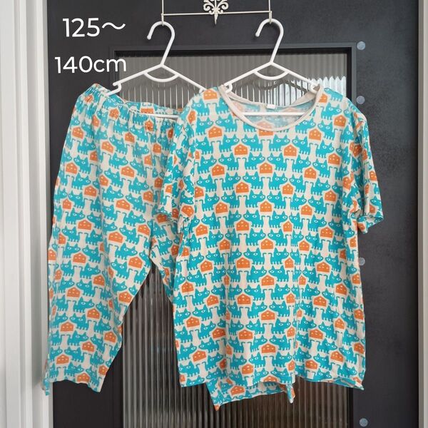 【125〜140 cm パジャマ】 セットアップ Tシャツ 部屋着 半袖 半ズボン ショートパンツ