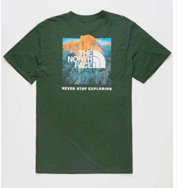 本場アメリカにて購入THE NORTH FACE Tシャツ オリーブグリーン ノースフェイス usのLサイズ