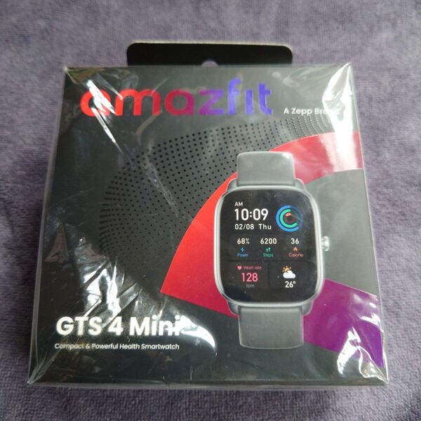 Amazfit GTS 4 Mini スマートウォッチ ブラック 付属ベルト未使用(ブラック)