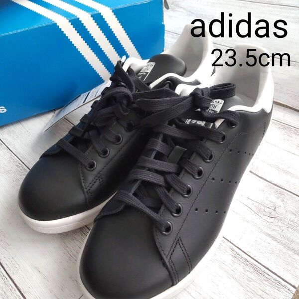 adidas 天然皮革 スニーカー スタンスミス 黒 シューズ